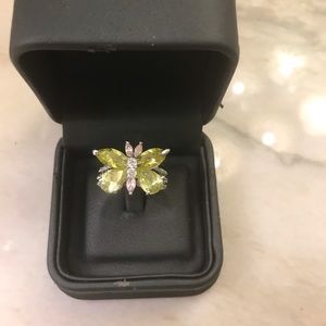 Peridot Butterfly Ring